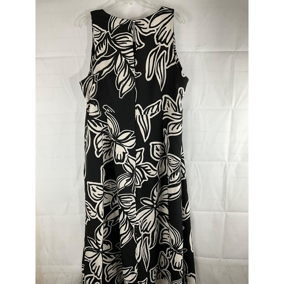 Cato Floral Sleeveless Maxi Dress 18/20W Black White Sheath Used - Picture 4 of 5